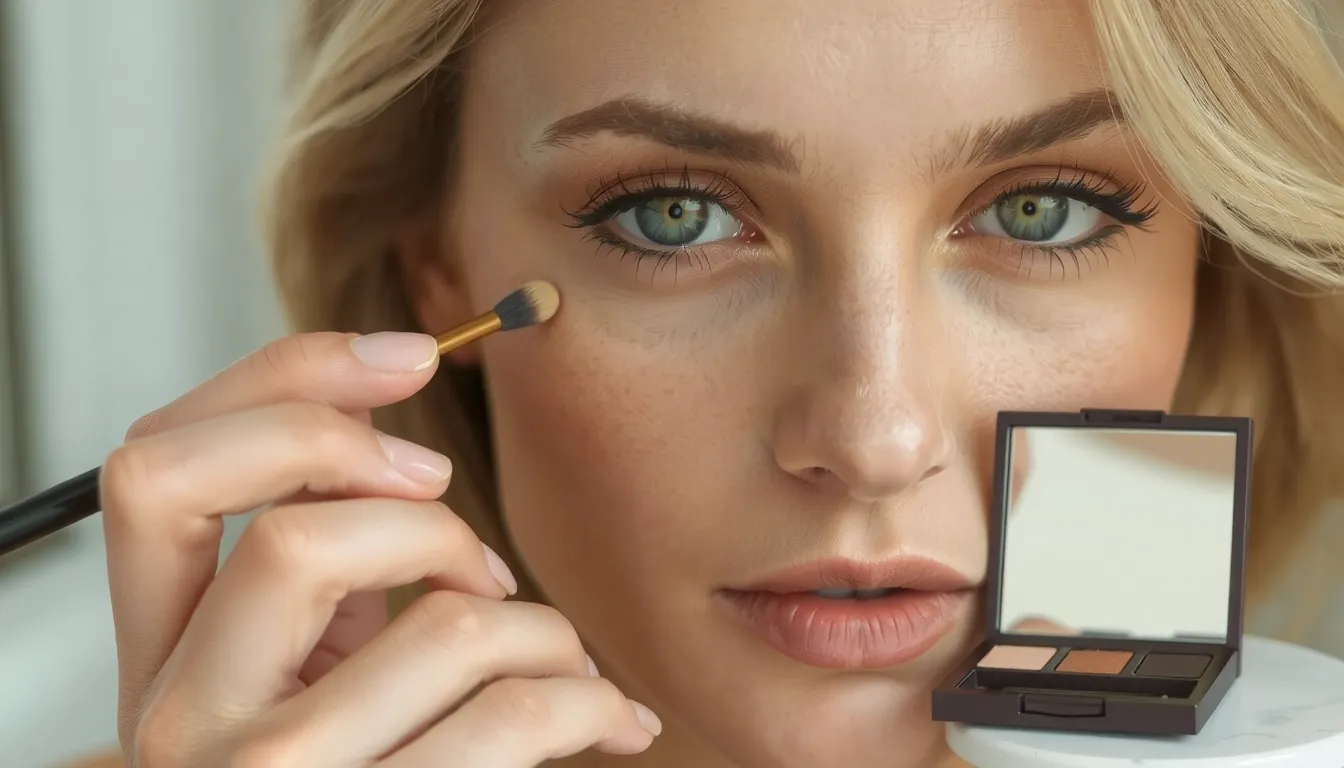 maquillage pour les blondes aux yeux verts